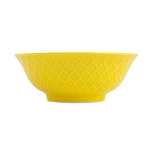 Kitchencraft Mikasa Ramen Bowl Yellow Blue Geometric 21cm